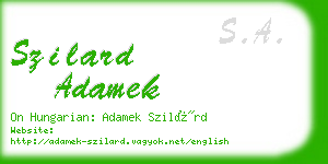 szilard adamek business card